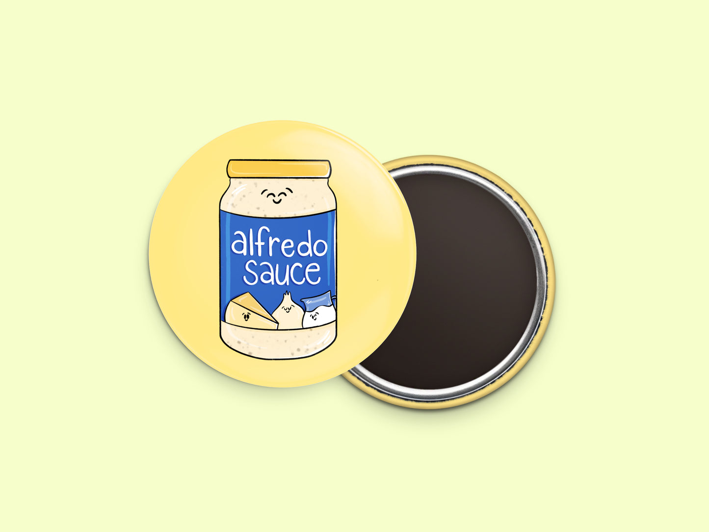 Alfredo Sauce Button Fridge Magnet