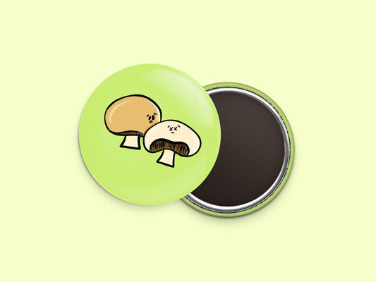 Brown Mushrooms Button Fridge Magnet