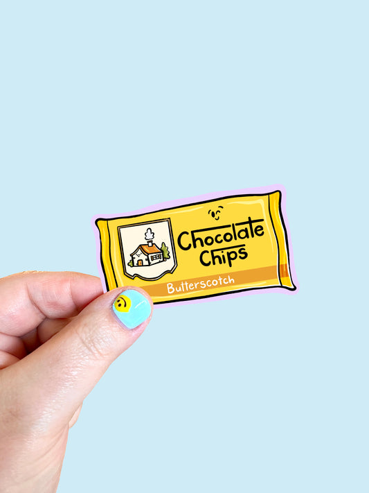 Butterscotch Chocolate Chips Vinyl Sticker