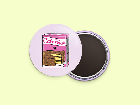 Cake Flour Button Fridge Magnet