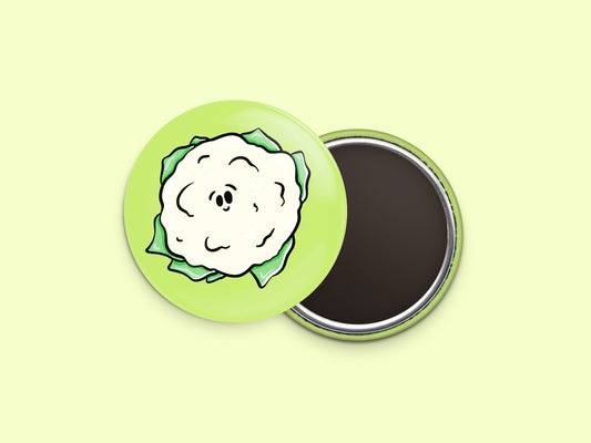 Cauliflower Button Fridge Magnet