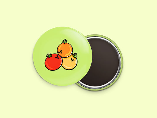 Cherry Tomatoes Button Fridge Magnet