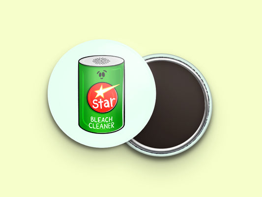 Powder Bleach Cleaner Button Fridge Magnet