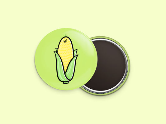 Corn Button Fridge Magnet