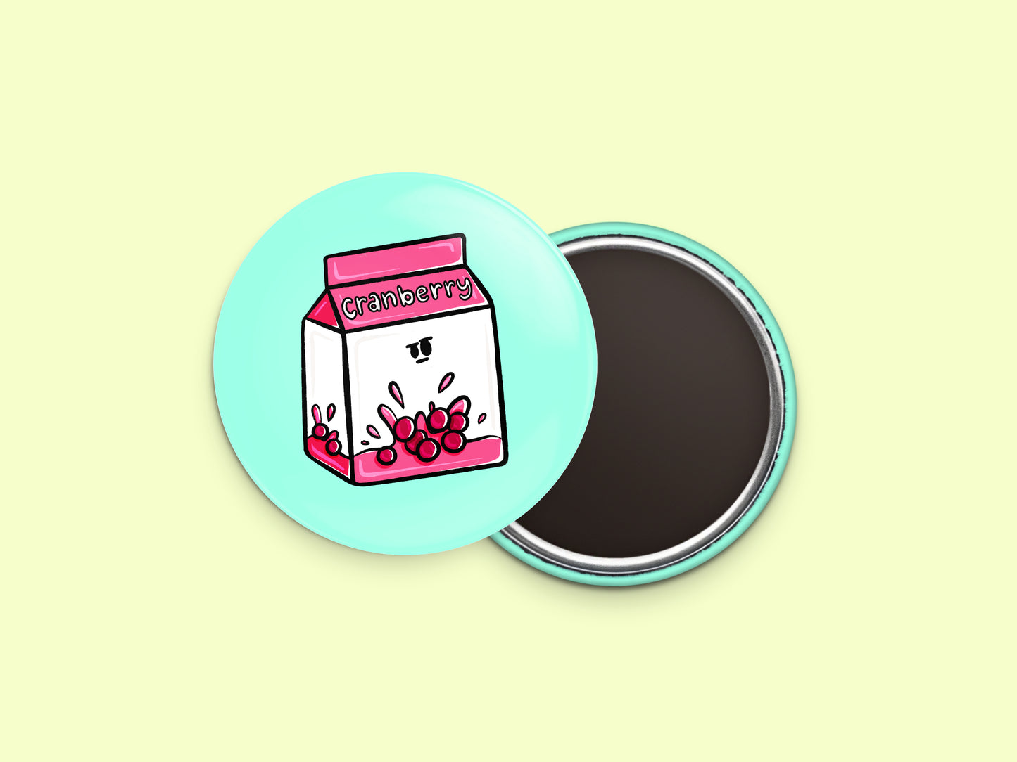 Cranberry Juice Button Fridge Magnet