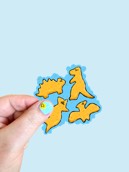 Dino Chicken Nuggets Vinyl Sticker