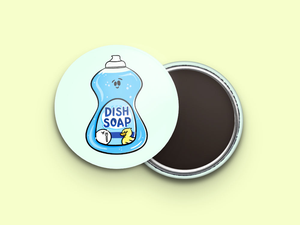 Dish Soap Button Fridge Magnet