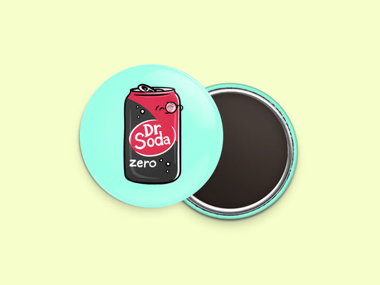 Dr Soda Zero Sugar Button Fridge Magnet