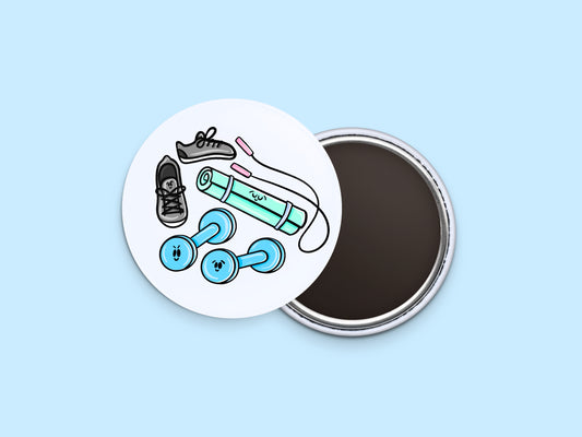 Exercise Button Calendar Magnet