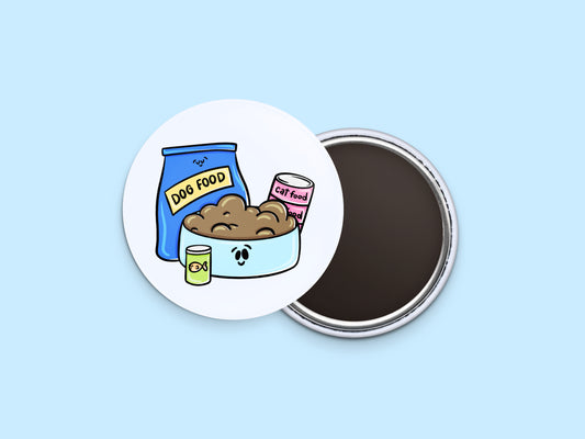 Feed Pet Button Calendar Magnet