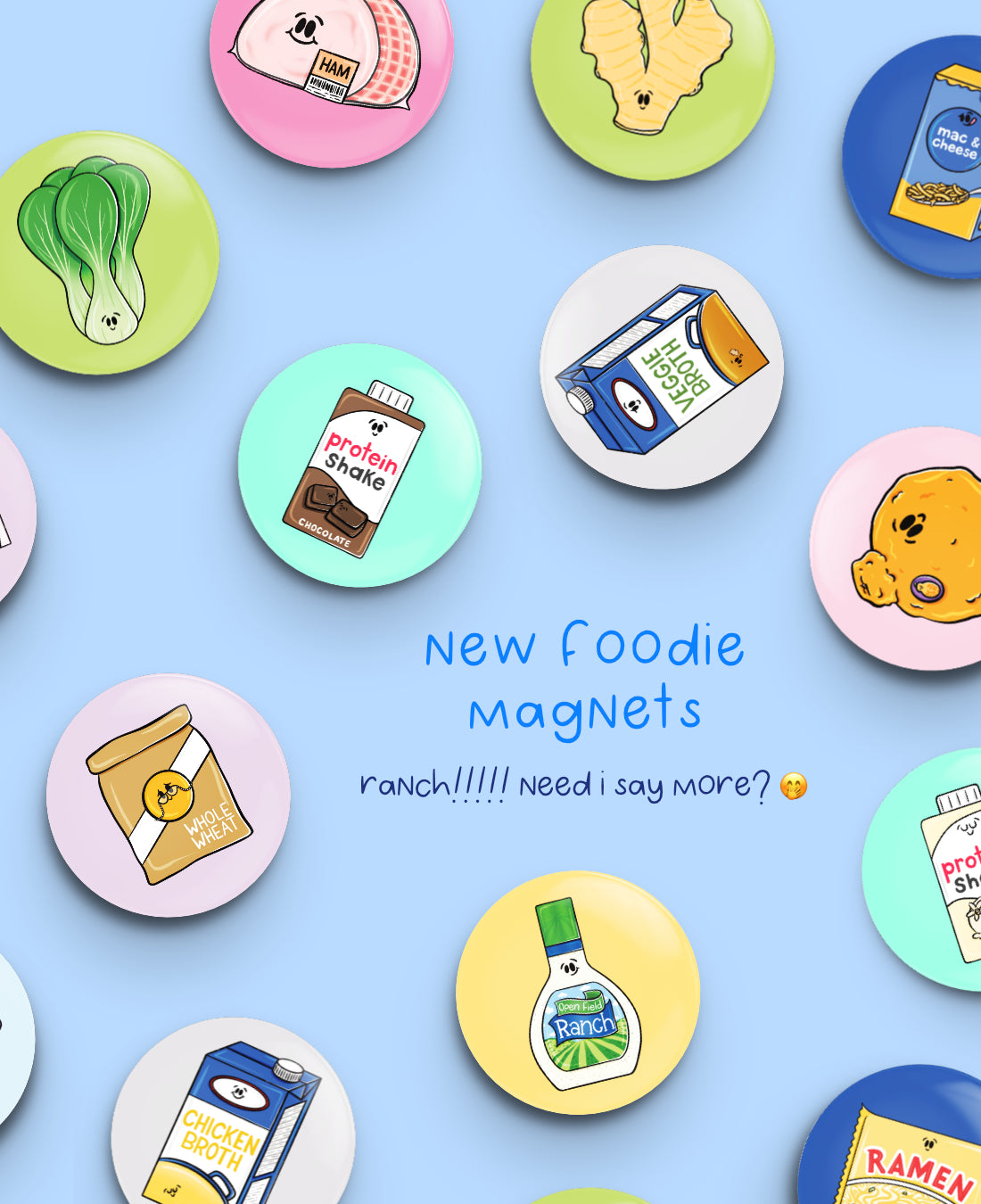 Whole Set SERIES 9 Button Fridge Magnets