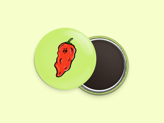 Ghost Pepper Button Fridge Magnet