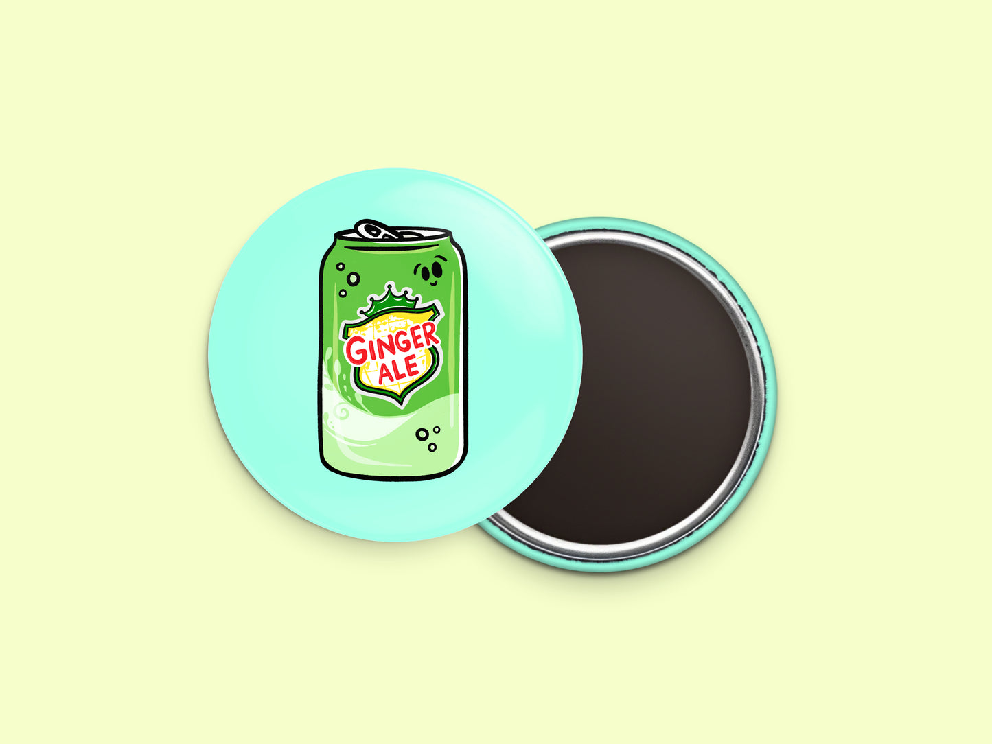 Ginger Ale Soda Button Fridge Magnet