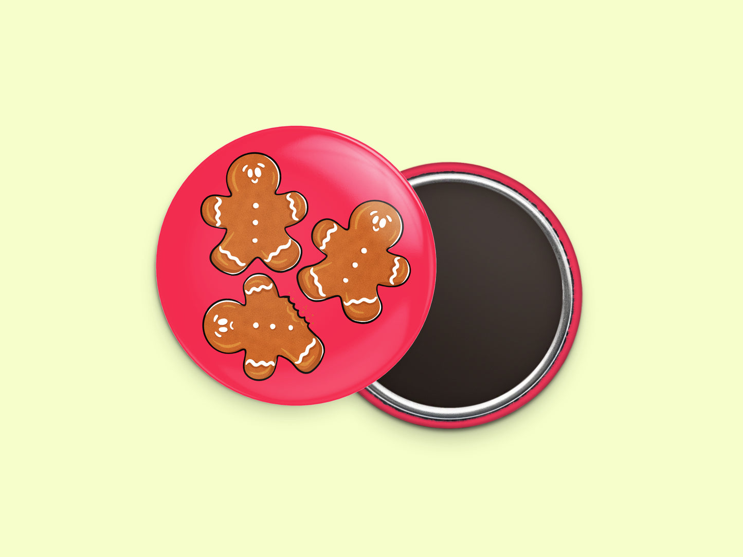 Gingerbread Cookies Button Fridge Magnet