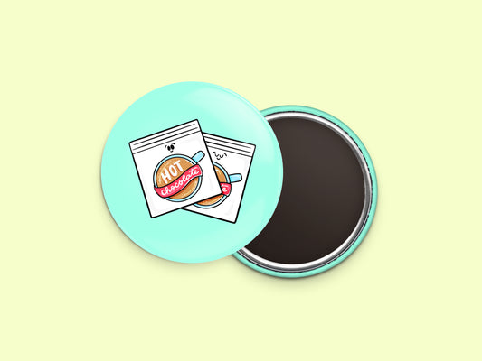 Hot Chocolate Button Fridge Magnet