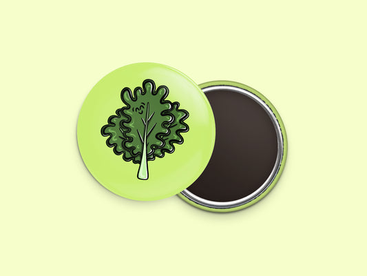 Kale Button Fridge Magnet