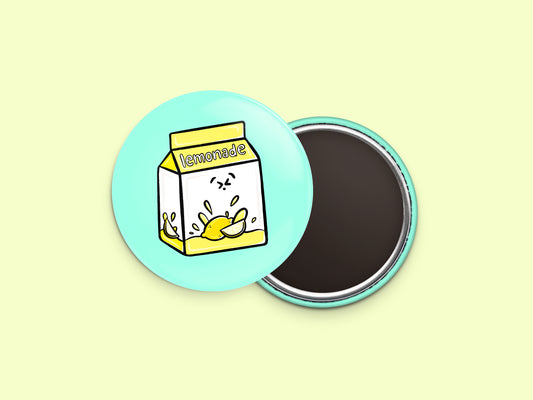 Lemonade Button Fridge Magnet