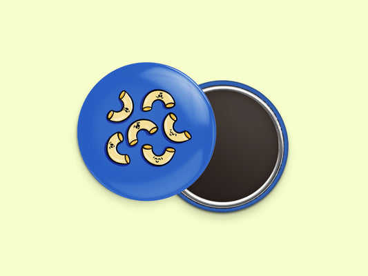 Macaroni Noodles Button Fridge Magnet