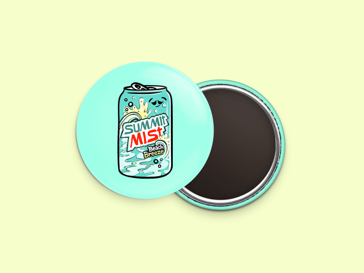 Summit Mist Beach Breeze Soda Button Fridge Magnet