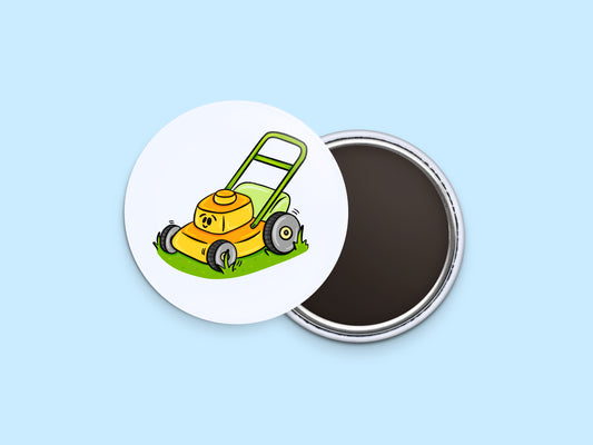 Mow Lawn Button Calendar Magnet