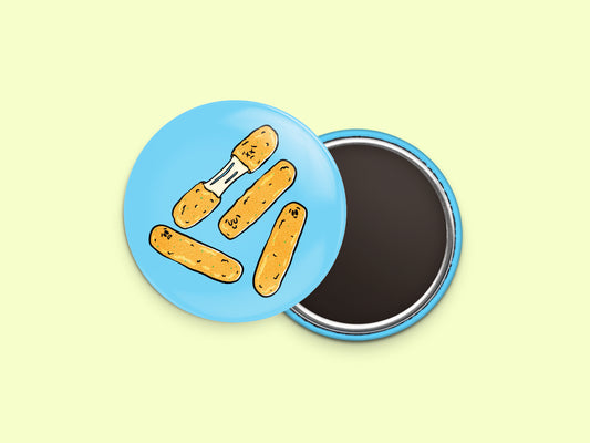Mozzarella Sticks Button Fridge Magnet