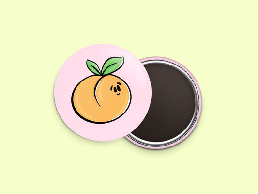 Nectarine Button Fridge Magnet
