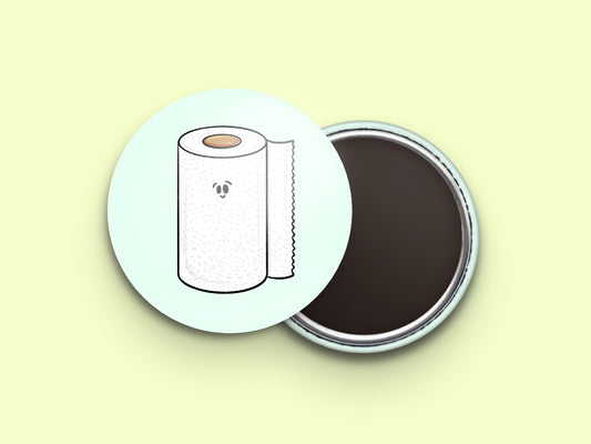 Paper Towel Button Fridge Magnet