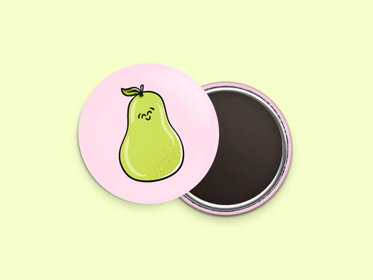 Pear Button Fridge Magnet