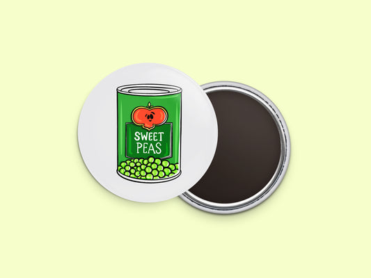 Sweet Peas Button Fridge Magnet