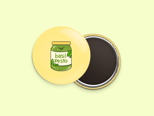 Basil Pesto Button Fridge Magnet