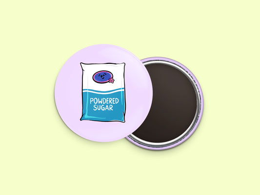 Powdered Sugar Button Fridge Magnet
