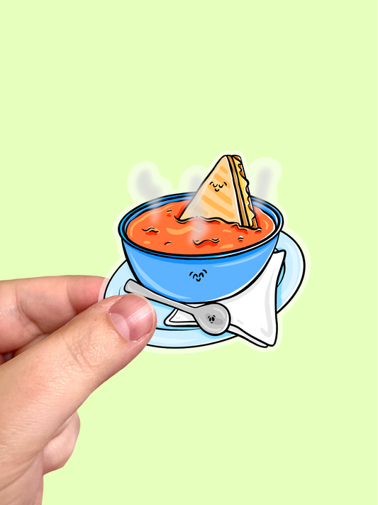 Tomato Soup and Grilled Cheese Vinyl Sticker