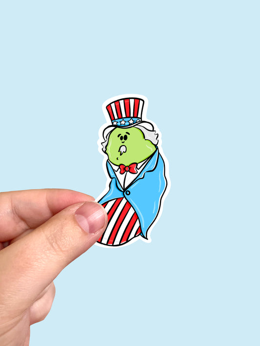 Uncle Sam Pickle Vinyl Sticker