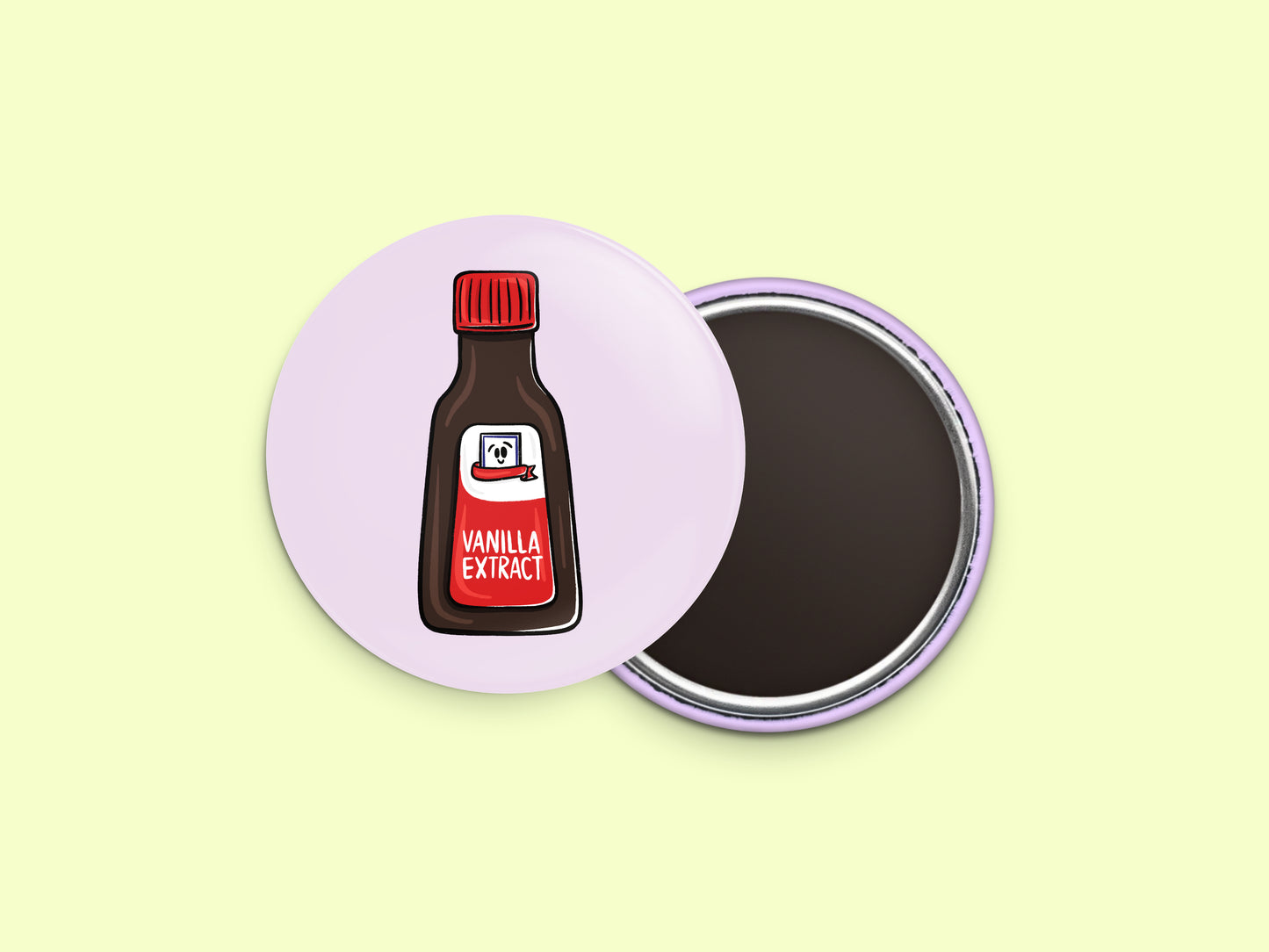 Vanilla Extract Button Fridge Magnet