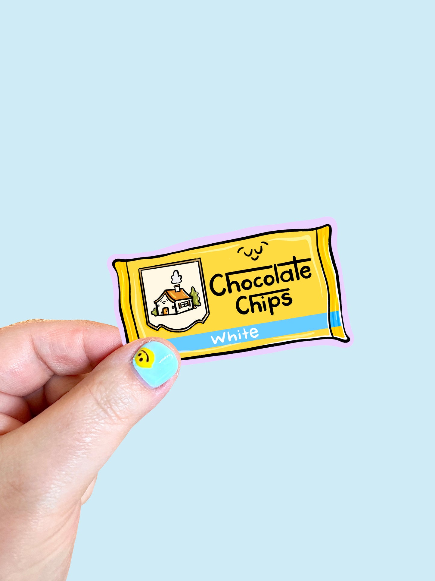 White Chocolate Chips Vinyl Sticker