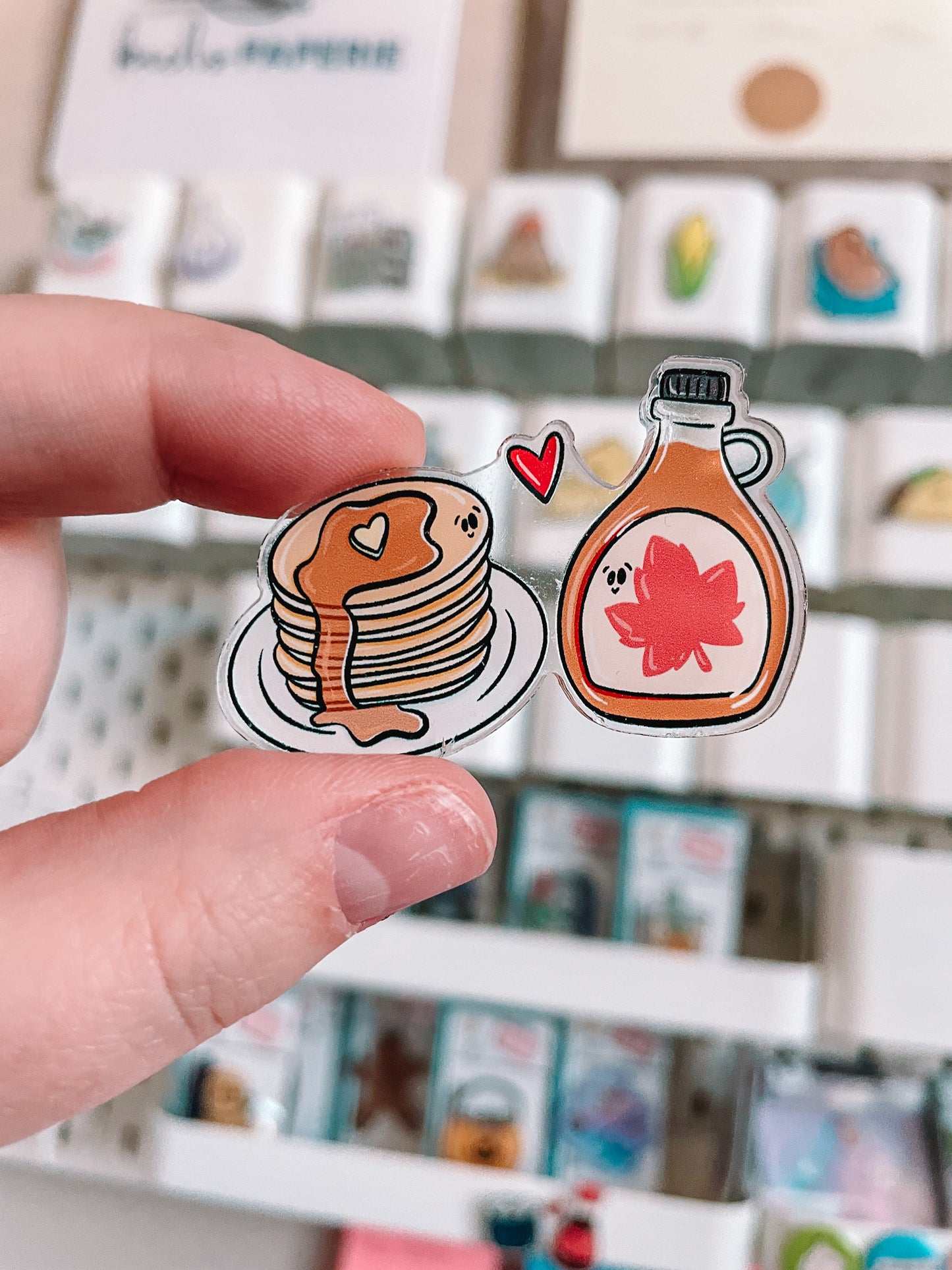 Pancakes and Maple Syrup Fridge Magnet