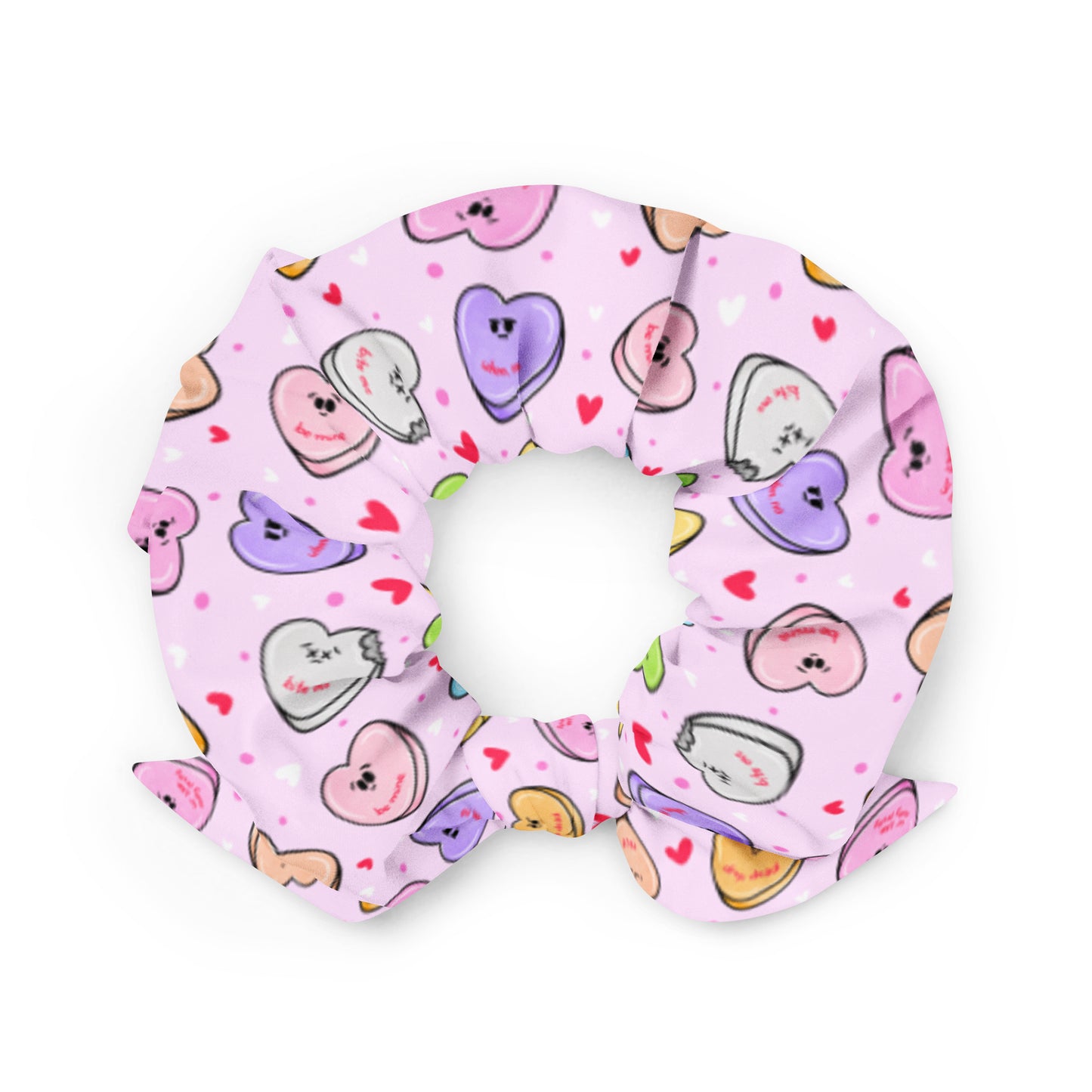 Candy Hearts Scrunchie