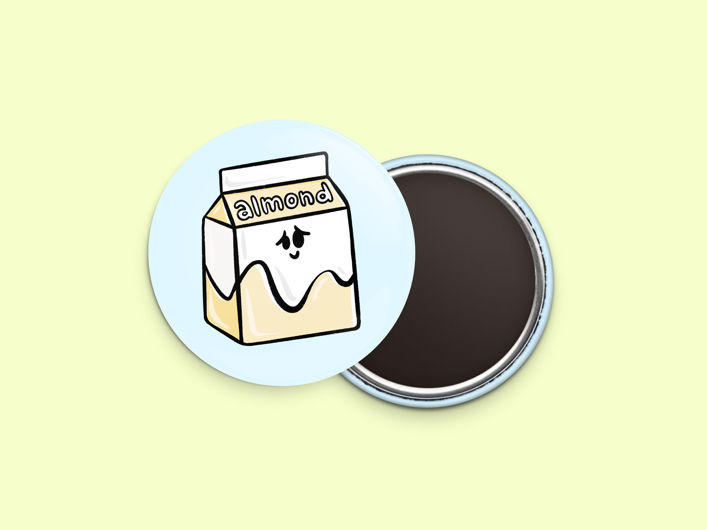 Almond Milk Button Fridge Magnet