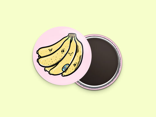 Bananas Button Fridge Magnet