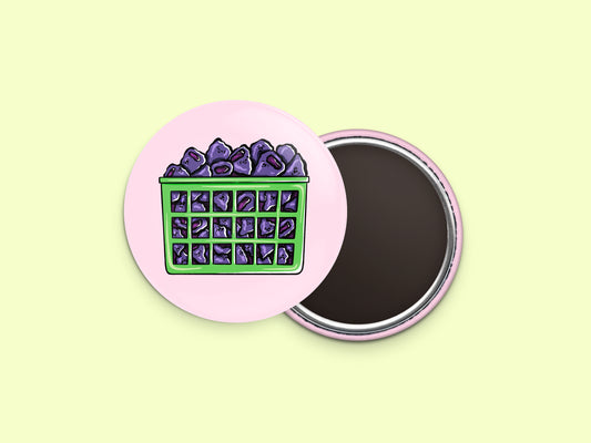 Blackberries Button Fridge Magnet