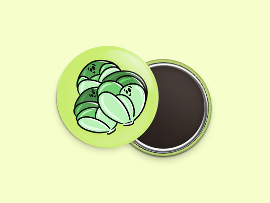 Brussels Sprouts Button Fridge Magnet