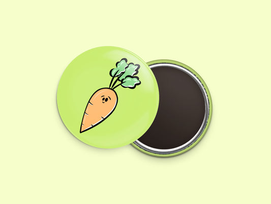Carrot Button Fridge Magnet