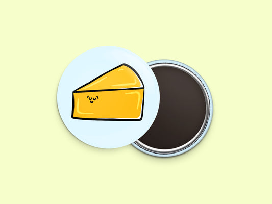 Cheddar Cheese Button Fridge Magnet
