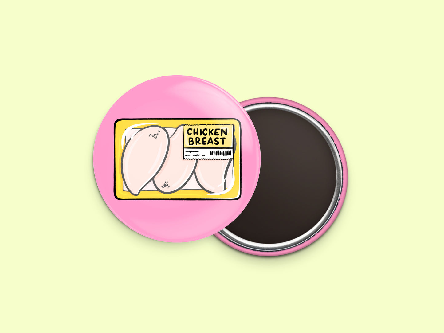 Chicken Breasts Button Fridge Magnet