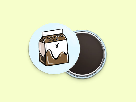 Chocolate Milk Button Fridge Magnet