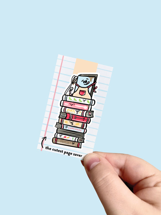 Cookbook Book Stack Magnetic Bookmark