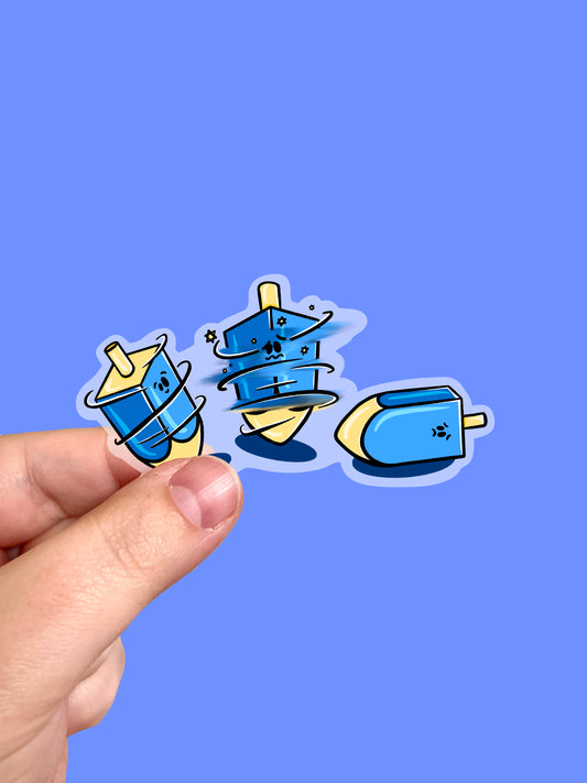 Hanukkah Dreidels Vinyl Sticker