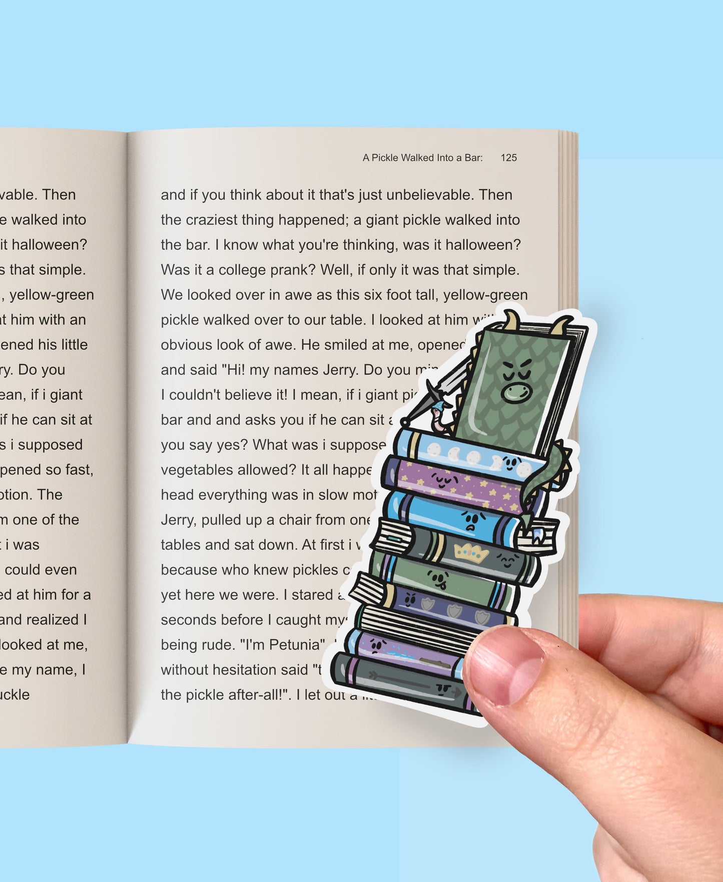Fantasy Book Stack Jumbo Bookmark