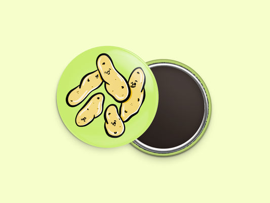 Fingerling Potatoes Button Fridge Magnet