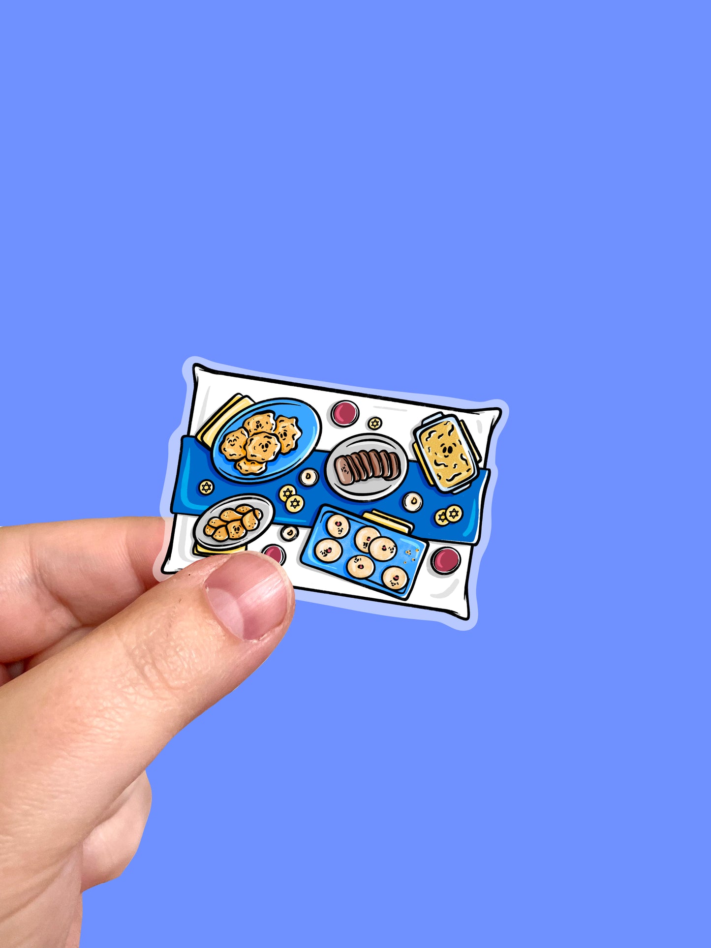 Hanukkah Table Vinyl Sticker